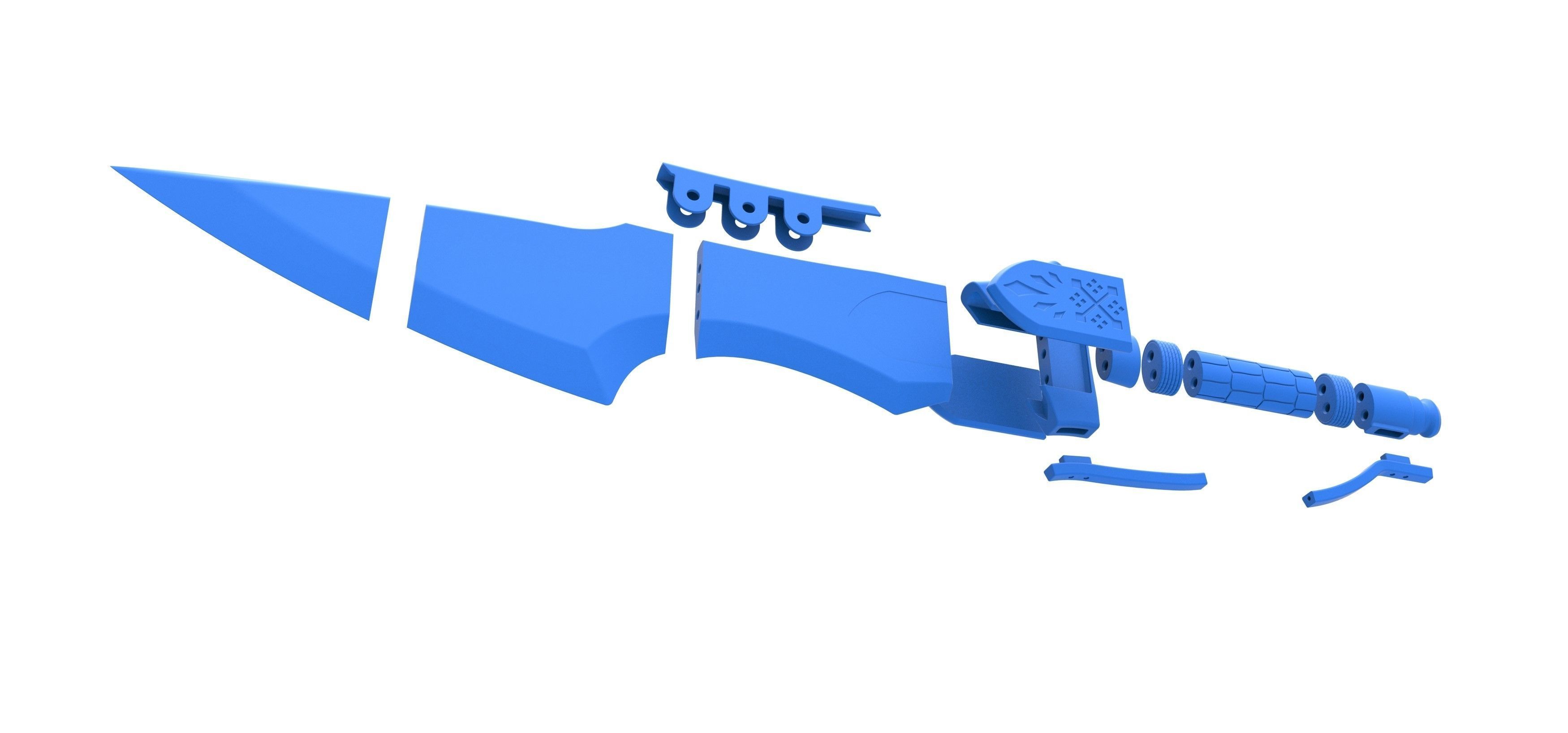 Flame blade from the movie Monster Hunter 2021 3D print model_25