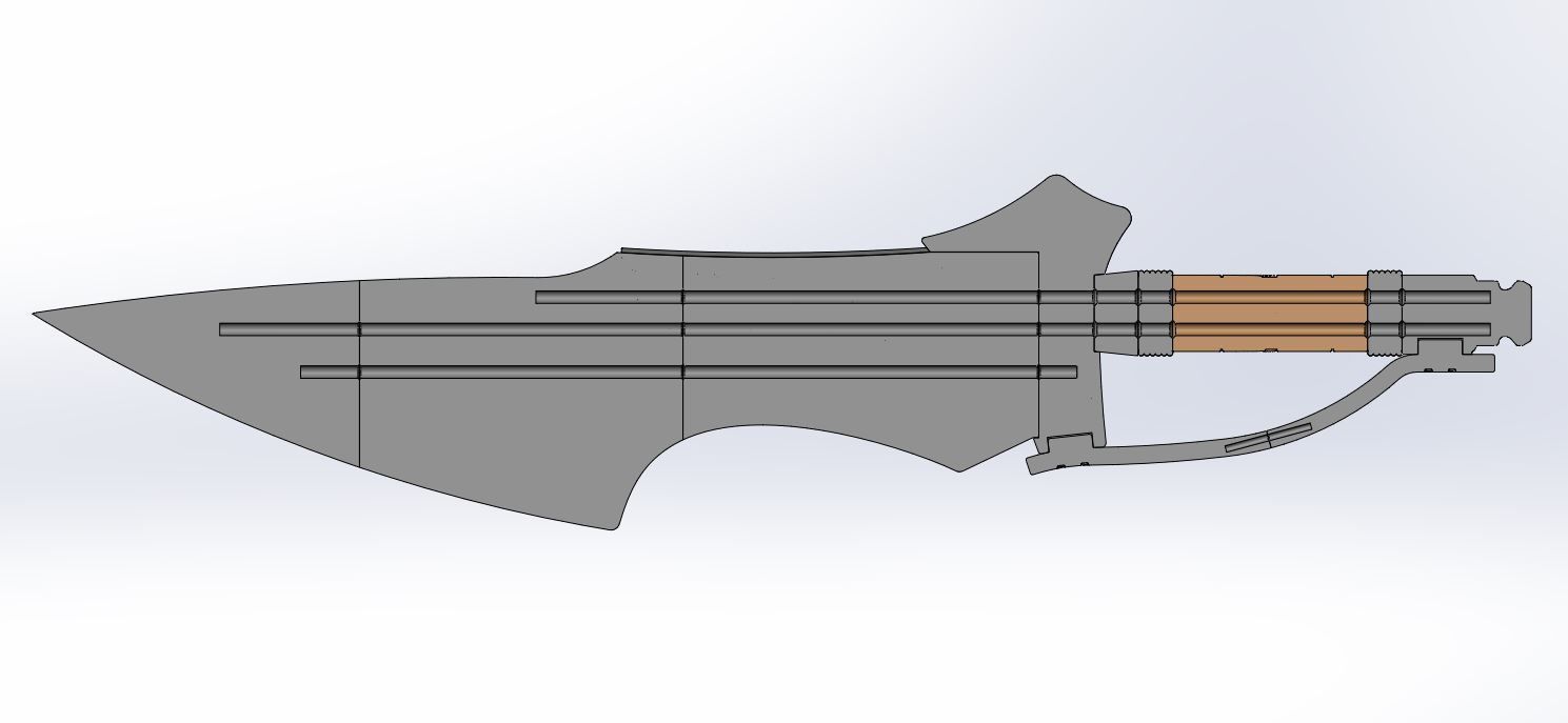 Flame blade from the movie Monster Hunter 2021 3D print model_30