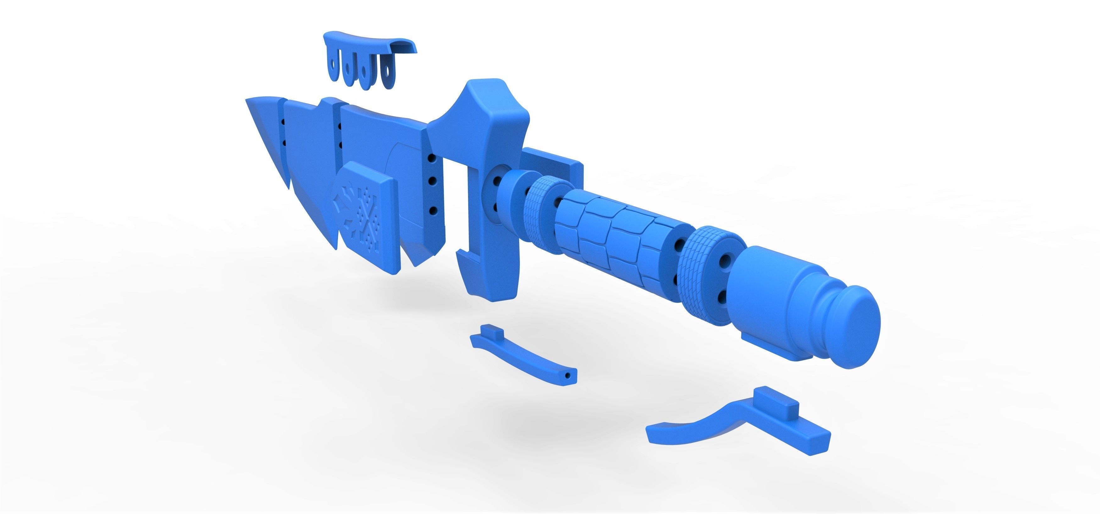 Flame blade from the movie Monster Hunter 2021 3D print model_29