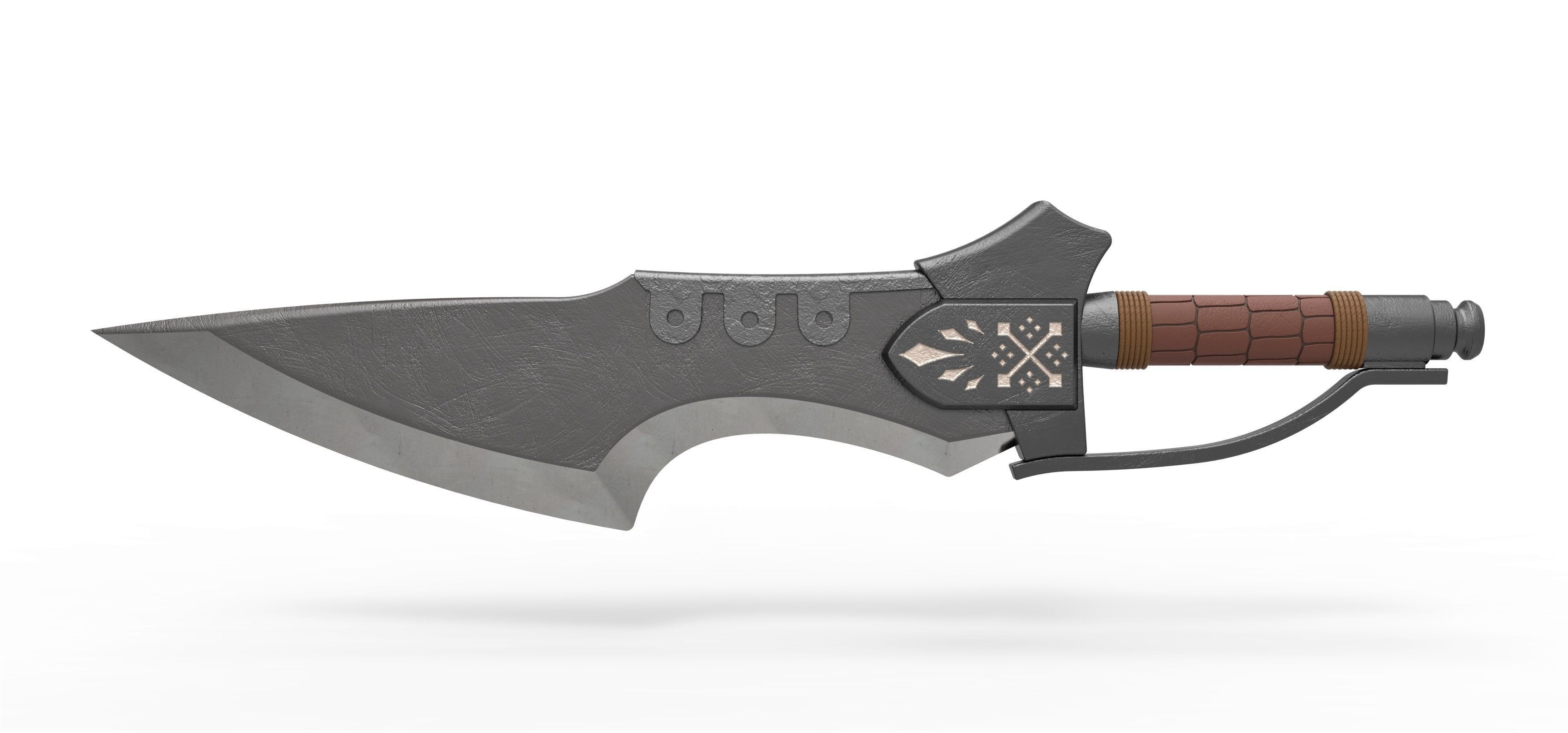Flame blade from the movie Monster Hunter 2021 3D print model_6