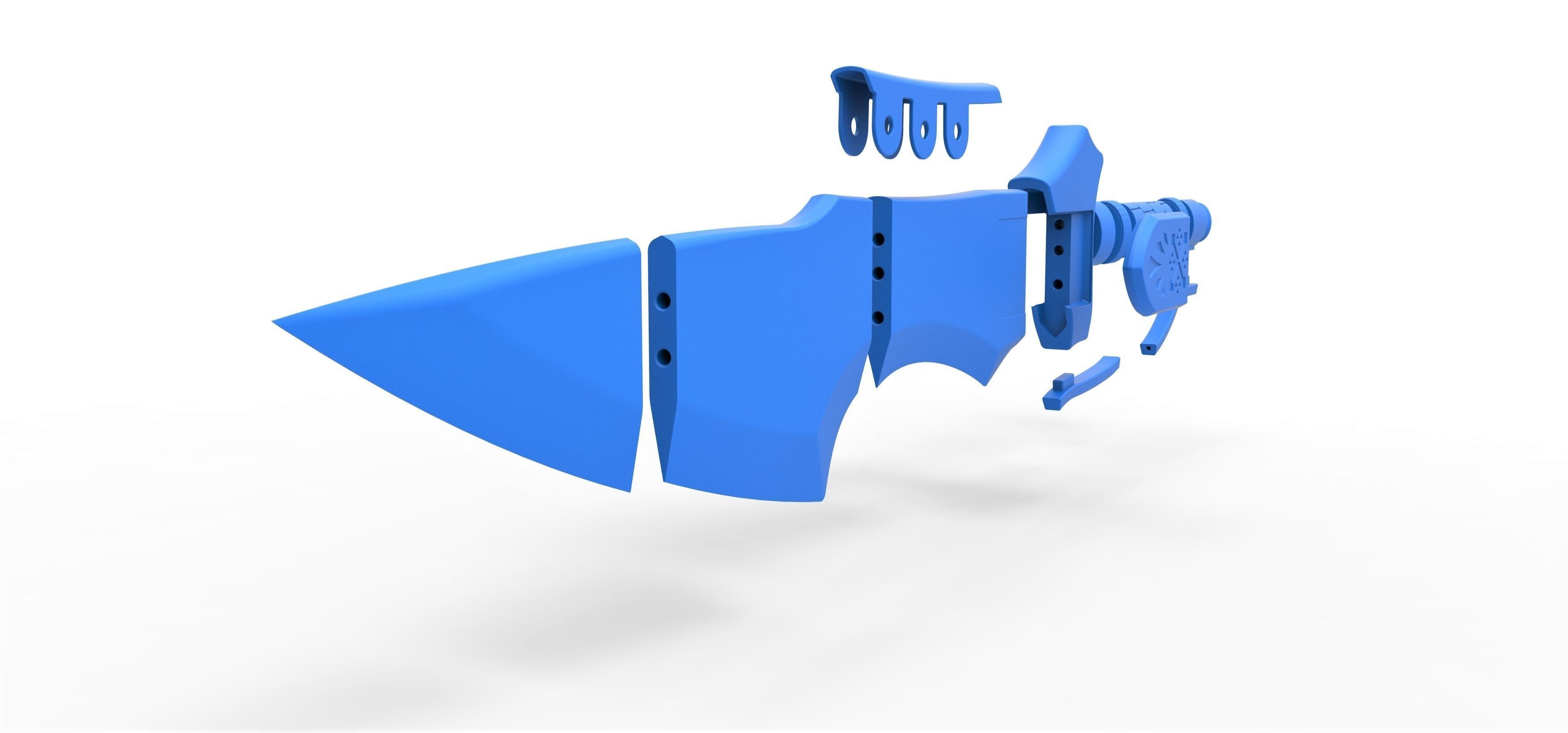 Flame blade from the movie Monster Hunter 2021 3D print model_26