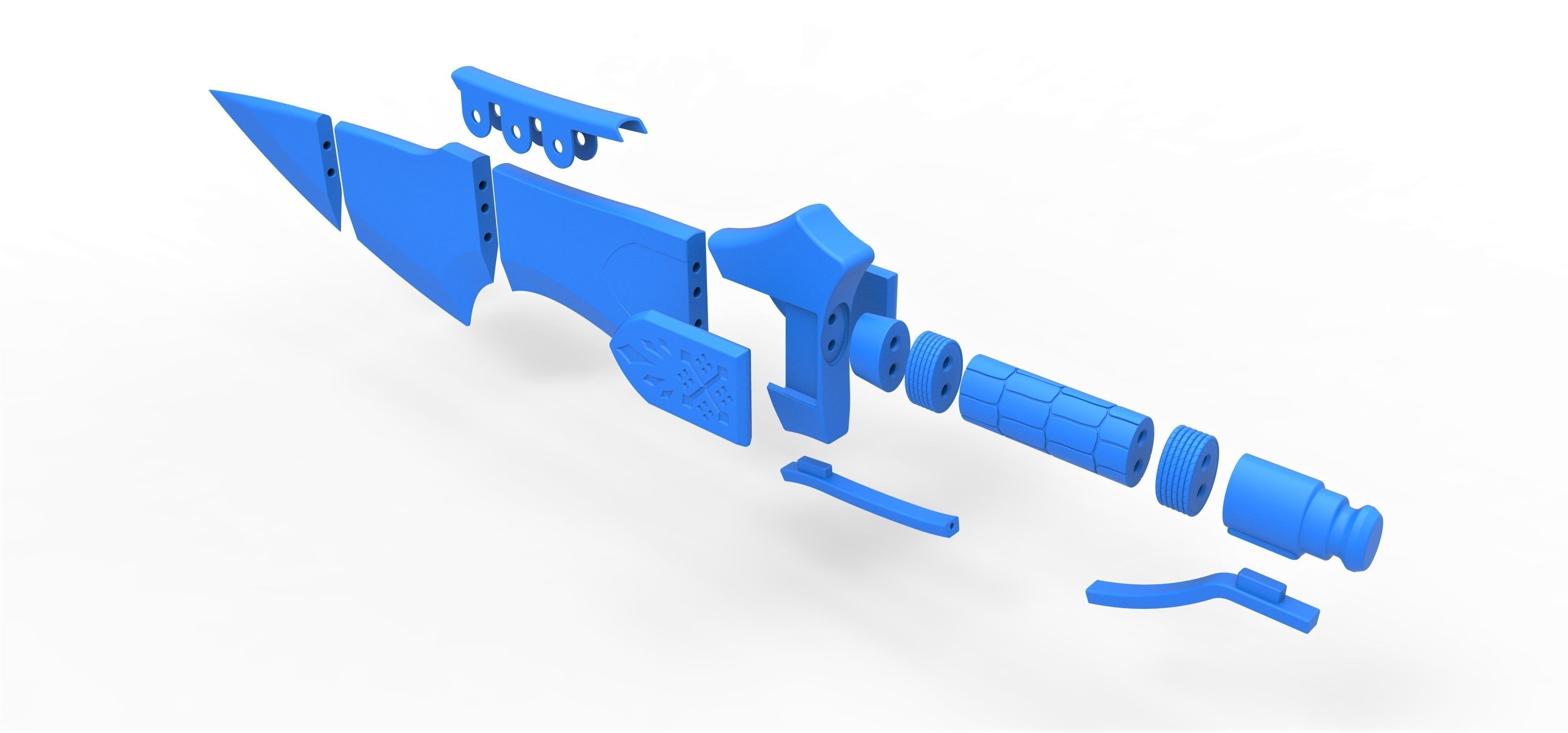 Flame blade from the movie Monster Hunter 2021 3D print model_28