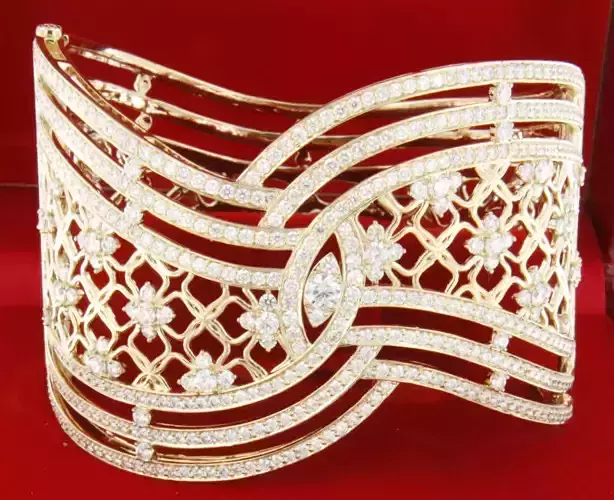 diamond bangle bracelet 3D print model