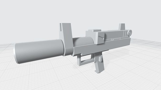 MHW01-3-GM Assault Beam pistol with silencer III Free 3D print model