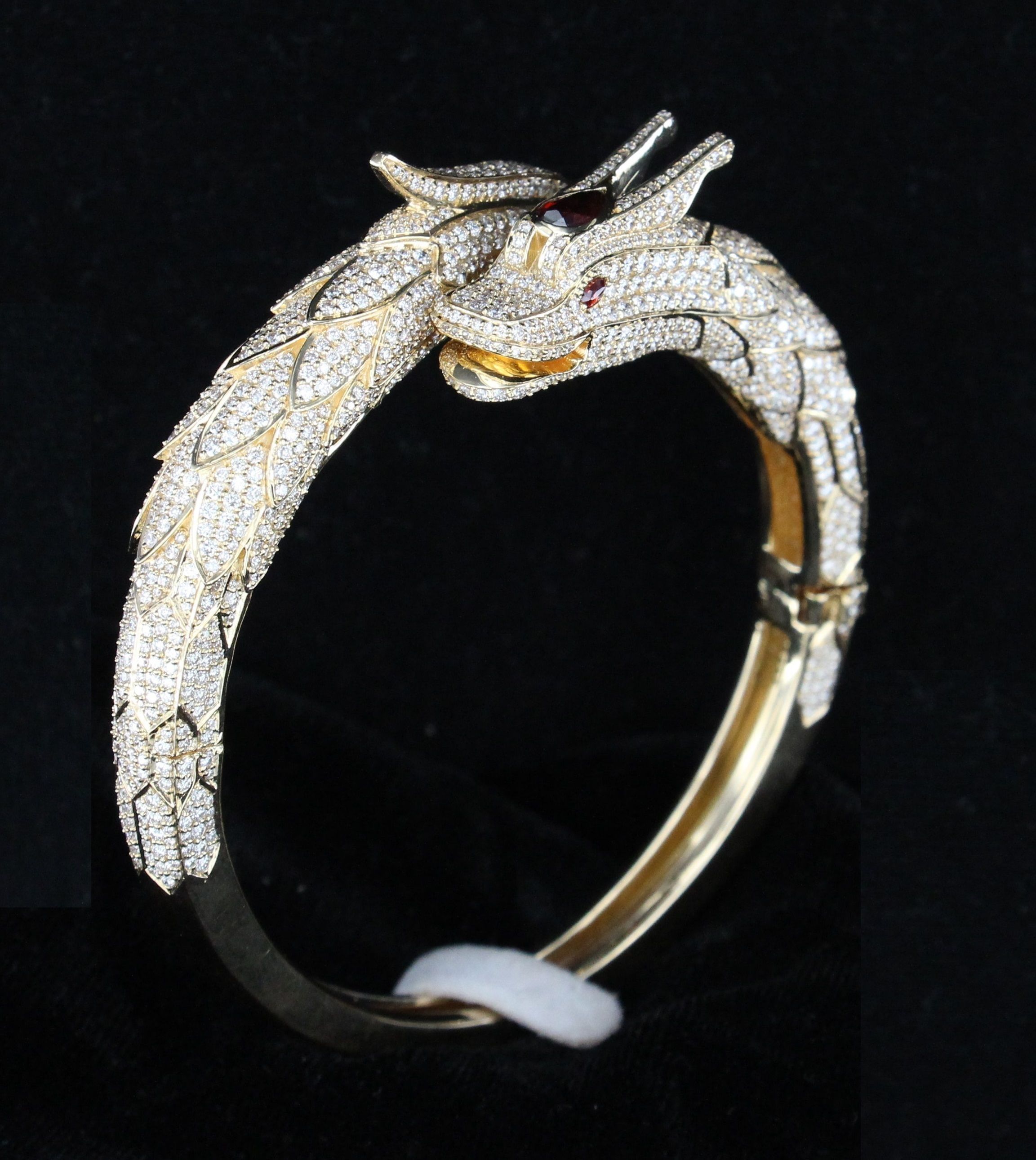 dragon bangle bracelet 3D print model_1