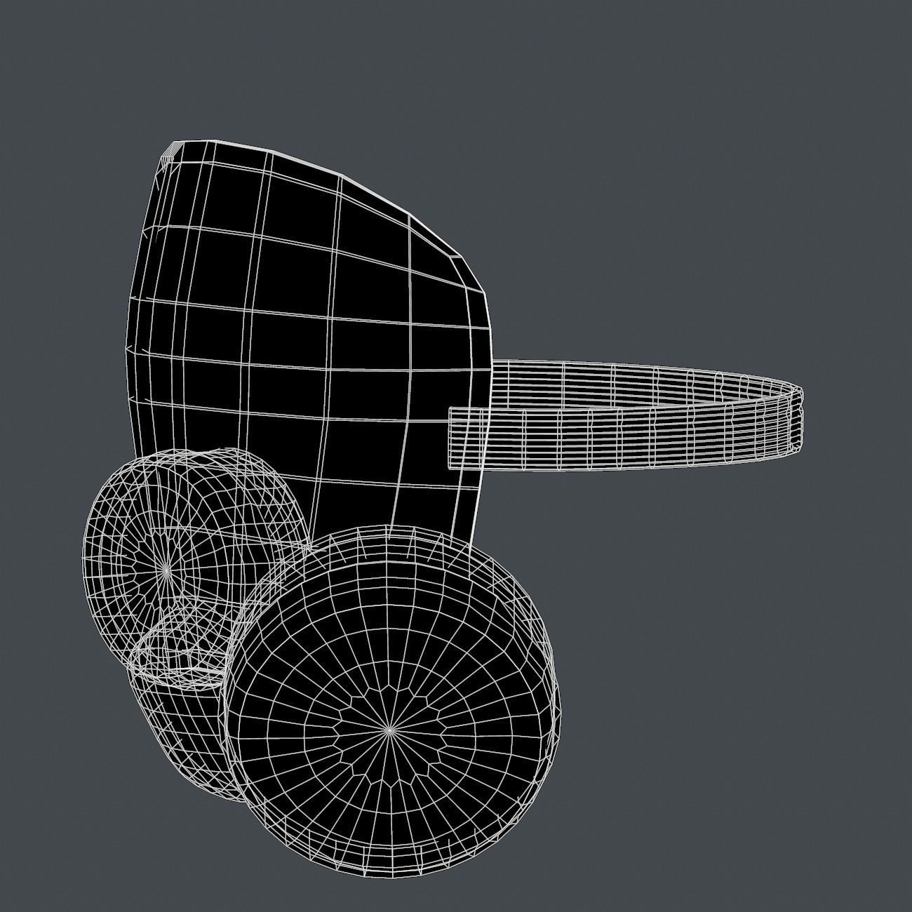 Gas mask helmet 3d model scifi Low-poly  Low-poly 3D model_6