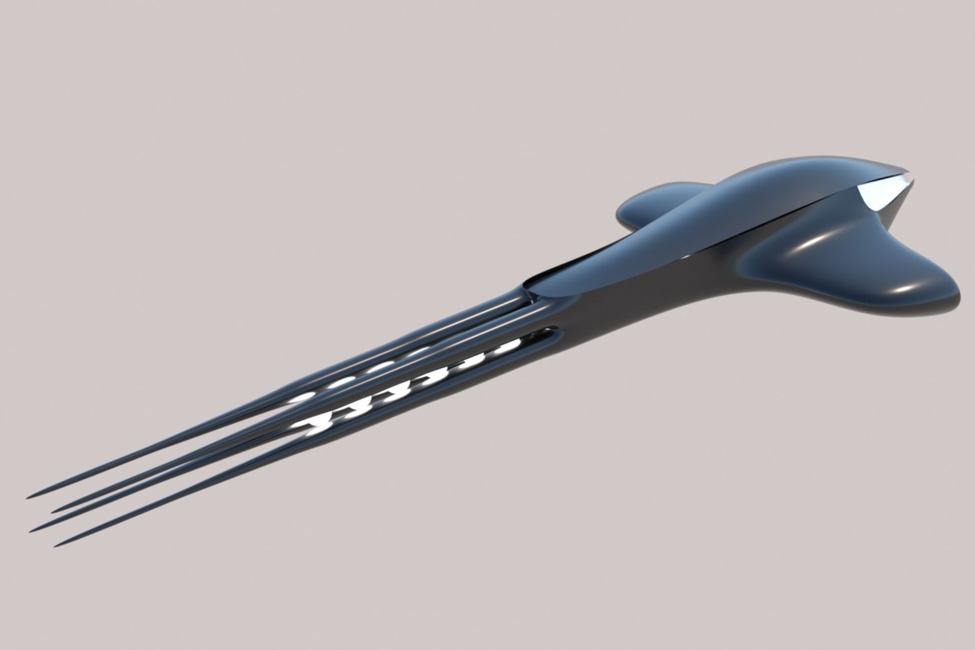 Spaceship Sci-fi 3D Low-poly 3D model_10