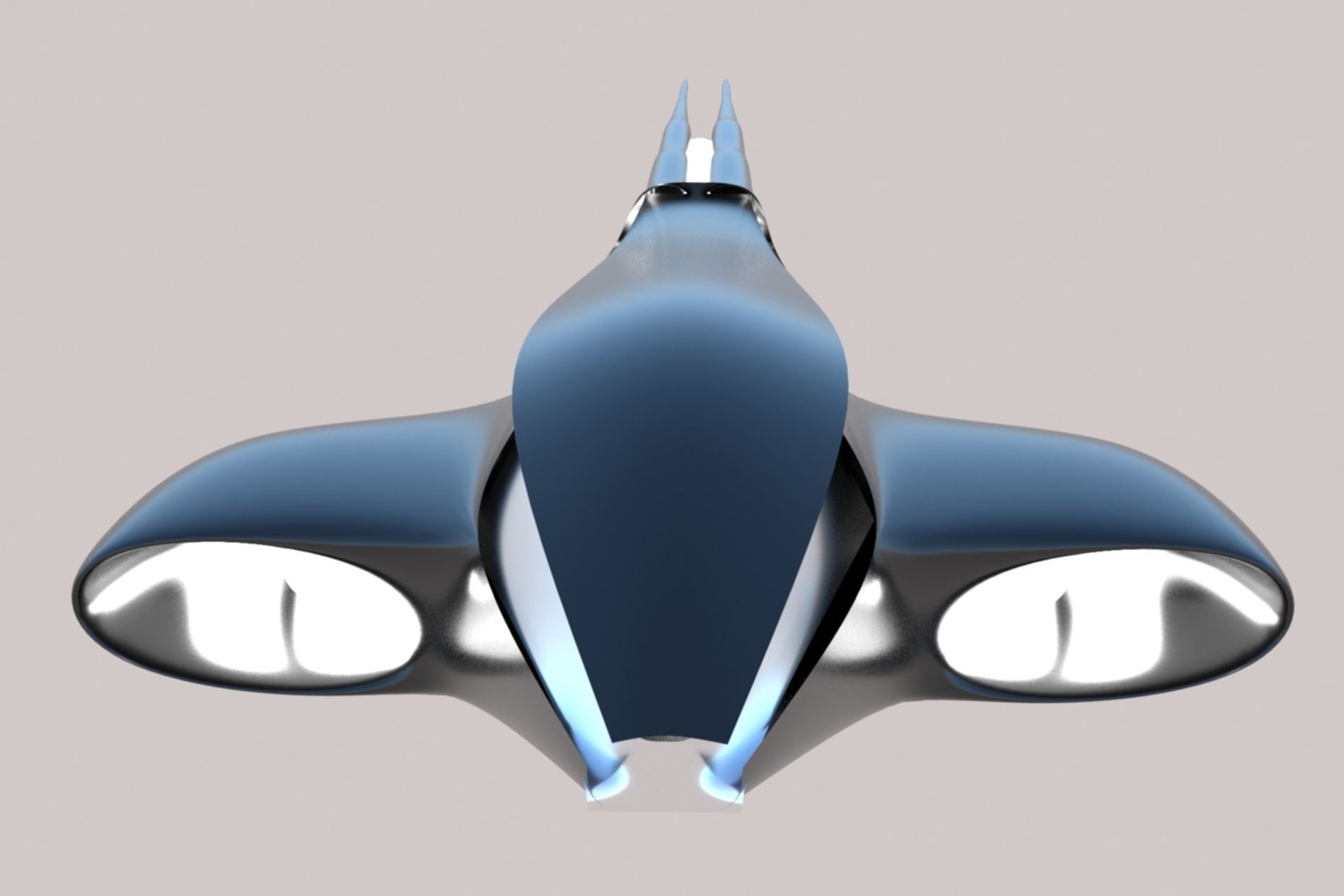 Spaceship Sci-fi 3D Low-poly 3D model_1