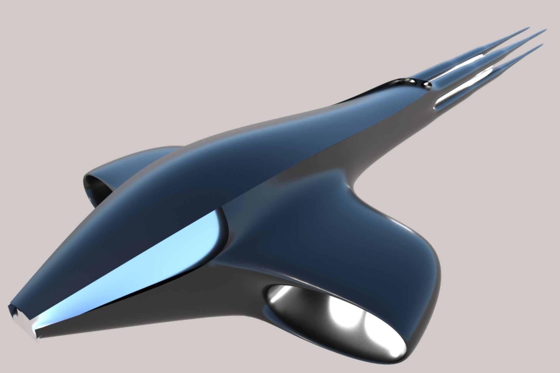 Spaceship Sci-fi 3D Low-poly 3D model_15