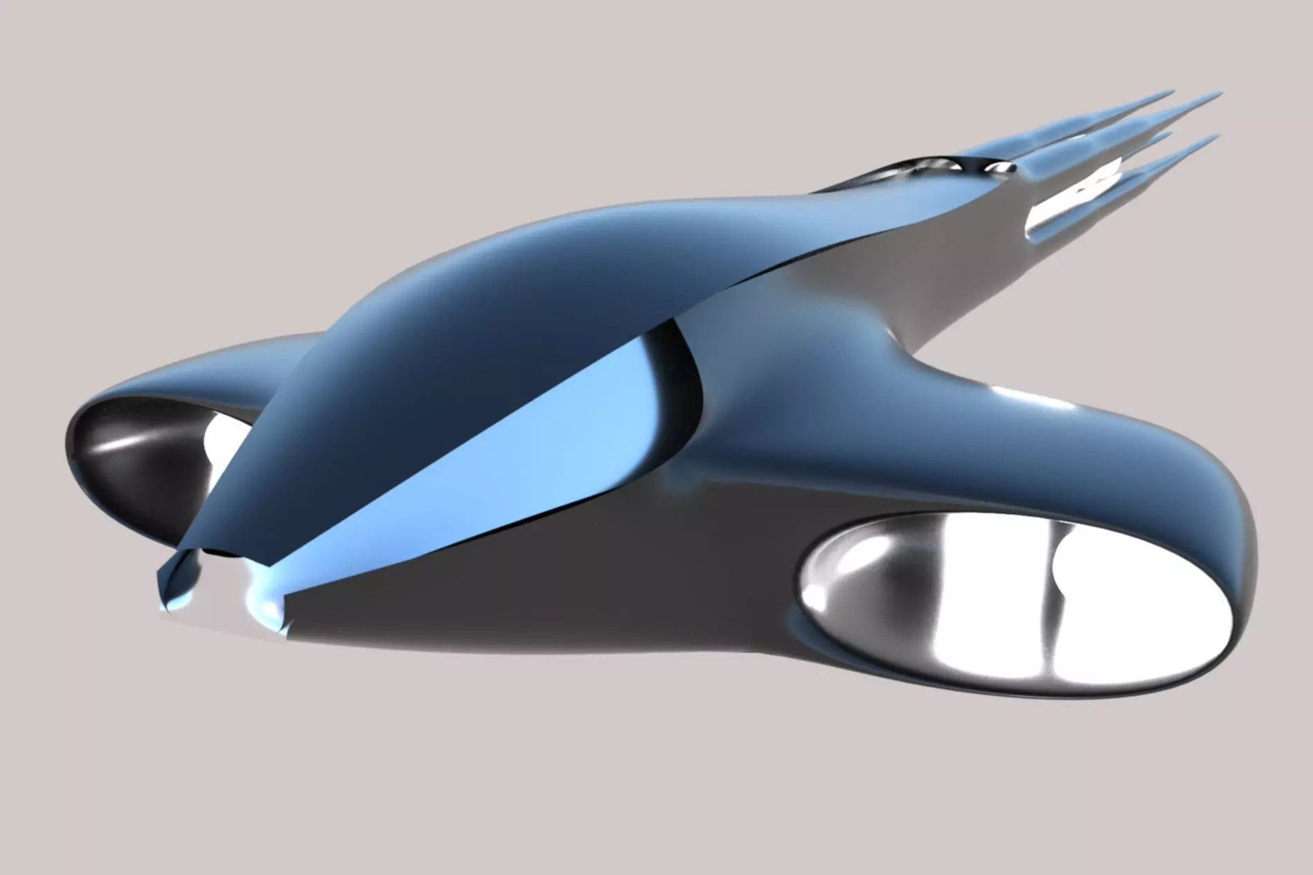 Spaceship Sci-fi 3D Low-poly 3D model_0