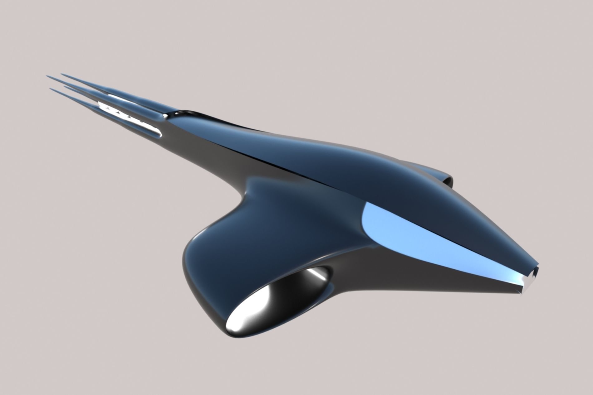 Spaceship Sci-fi 3D Low-poly 3D model_20