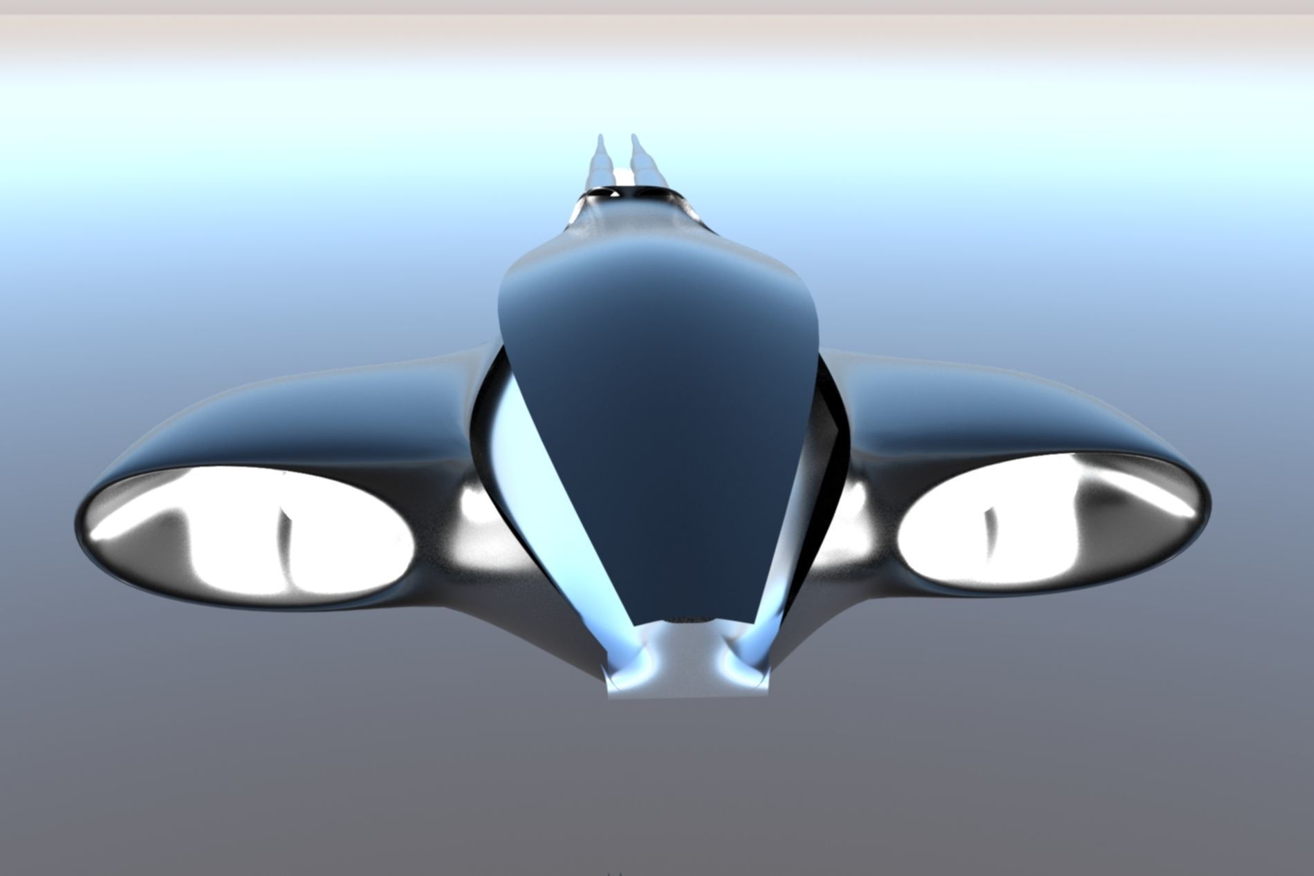 Spaceship Sci-fi 3D Low-poly 3D model_5