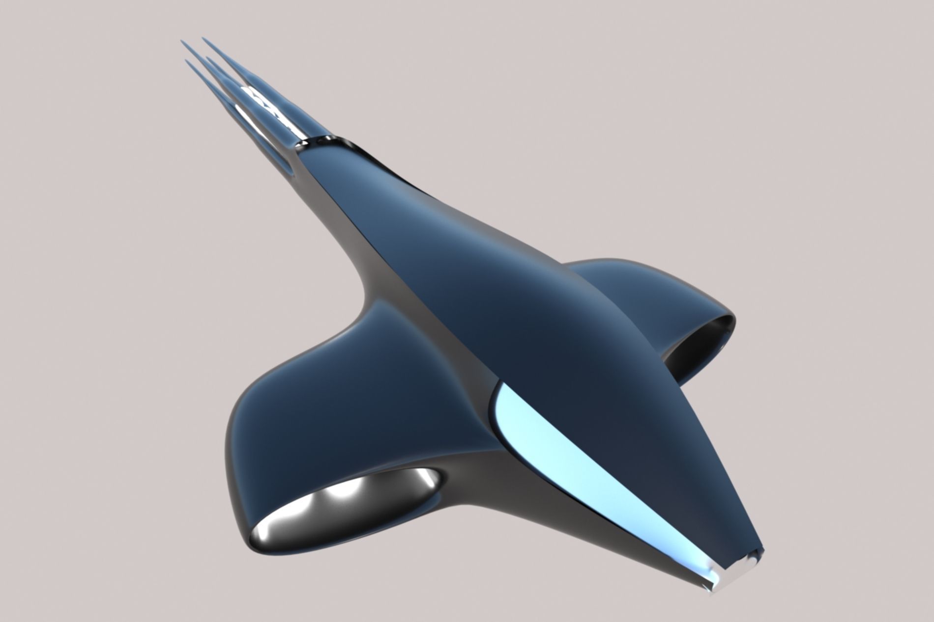 Spaceship Sci-fi 3D Low-poly 3D model_19