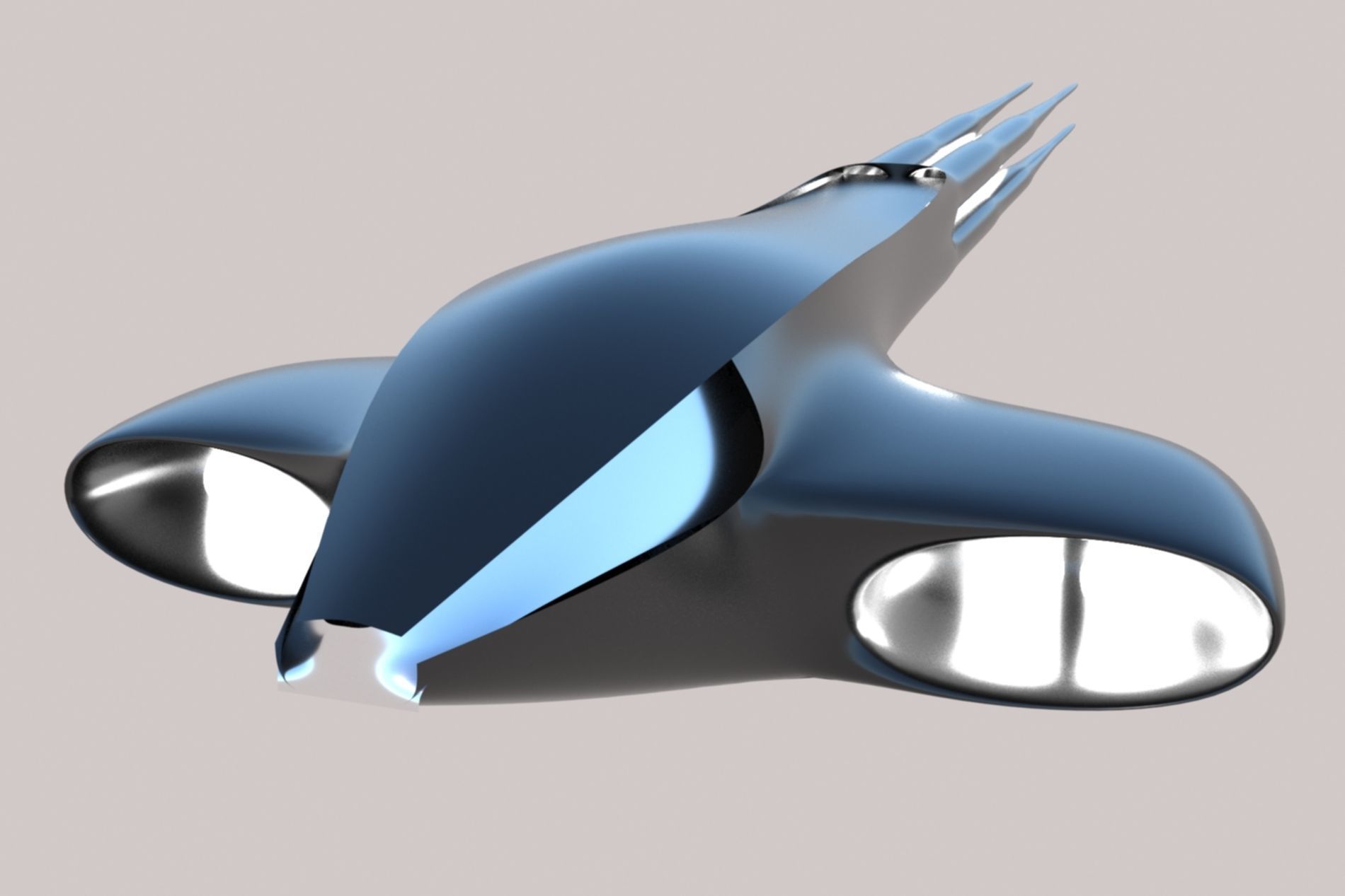 Spaceship Sci-fi 3D Low-poly 3D model_9