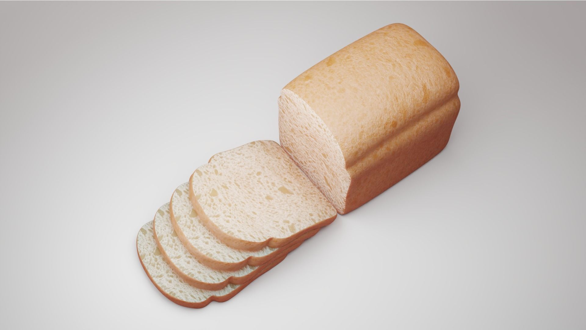 3D Sliced bread 3D model_2