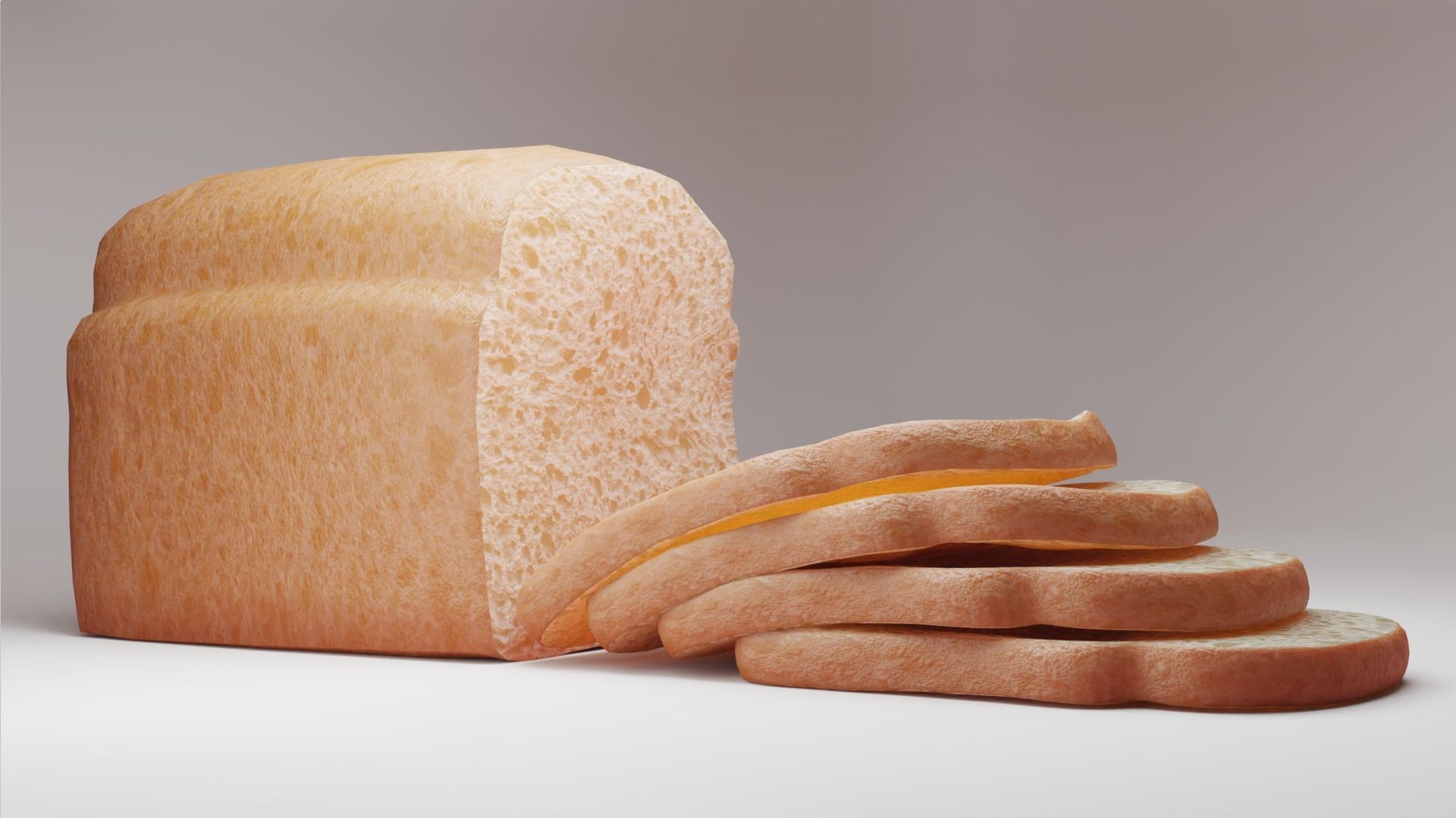 3D Sliced bread 3D model_3