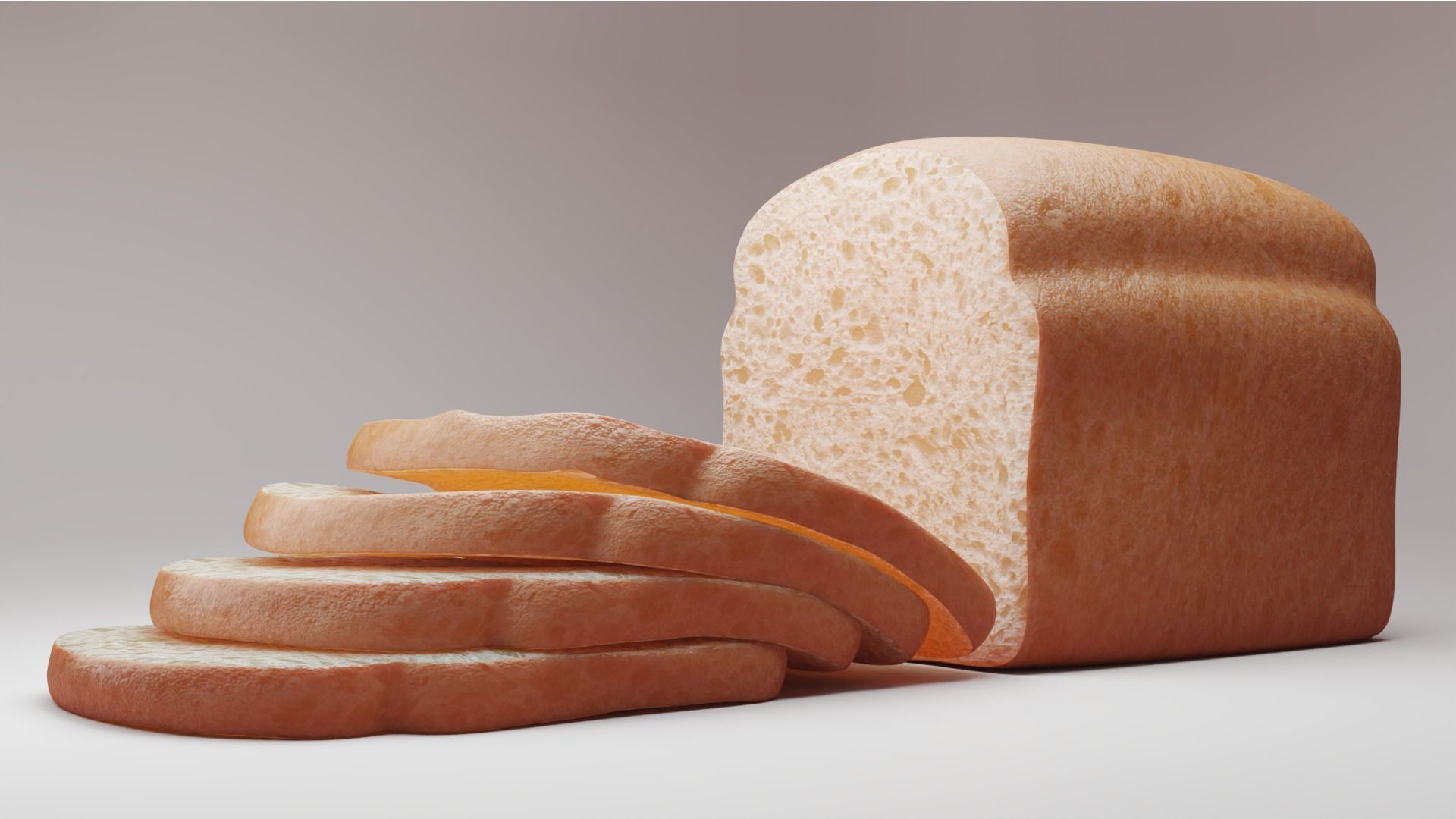 3D Sliced bread 3D model_1