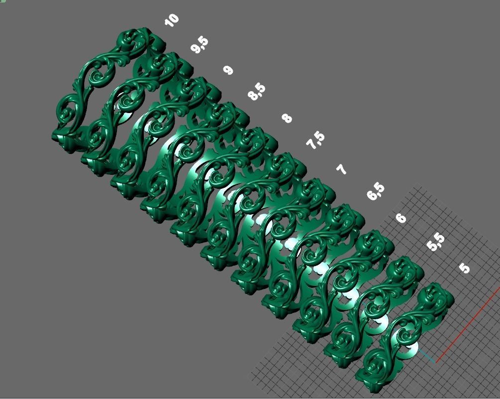 filigree wedding band 3D print model_14