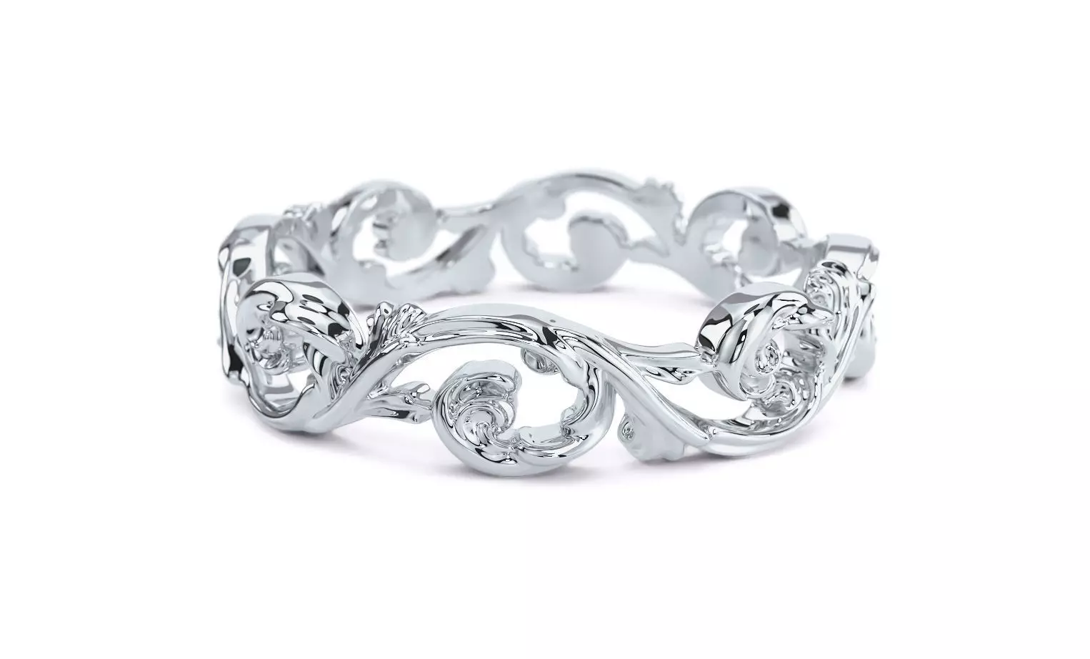 filigree wedding band 3D print model_0