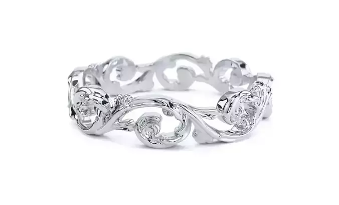 filigree wedding band 3D print model