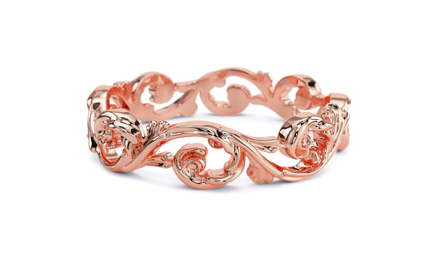 filigree wedding band 3D print model_11