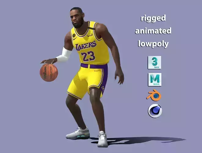 3D Rigged Le Bron James NBA Low-poly 3D model
