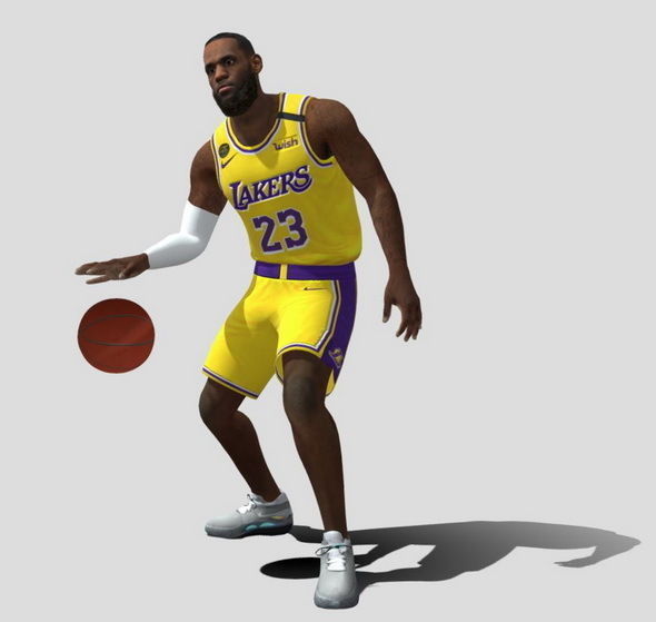 3D Rigged Le Bron James NBA Low-poly 3D model_5