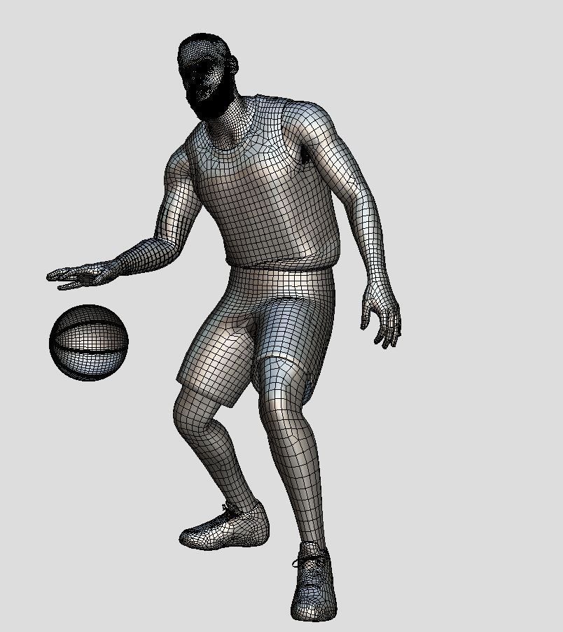 3D Rigged Le Bron James NBA Low-poly 3D model_8
