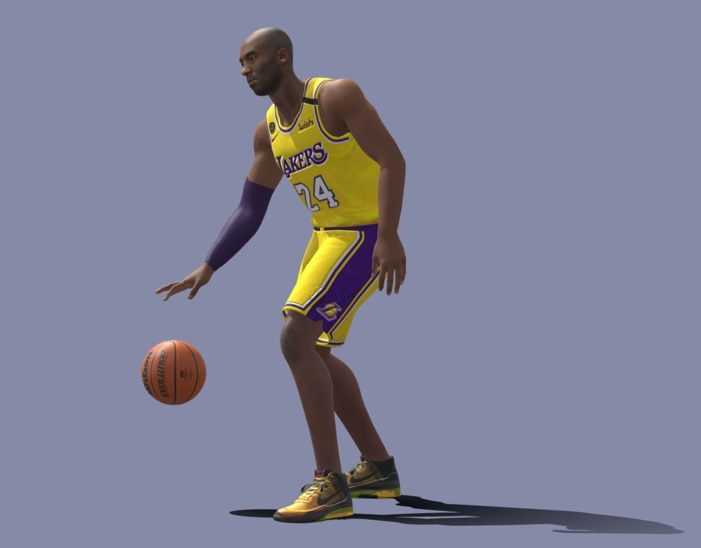 3D Rigged Kobe Bryant NBA Low-poly 3D model_2