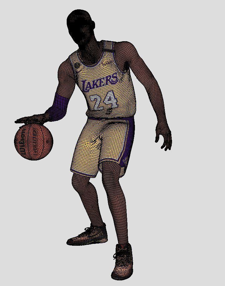 3D Rigged Kobe Bryant NBA Low-poly 3D model_11