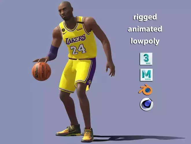 3D Rigged Kobe Bryant NBA Low-poly 3D model