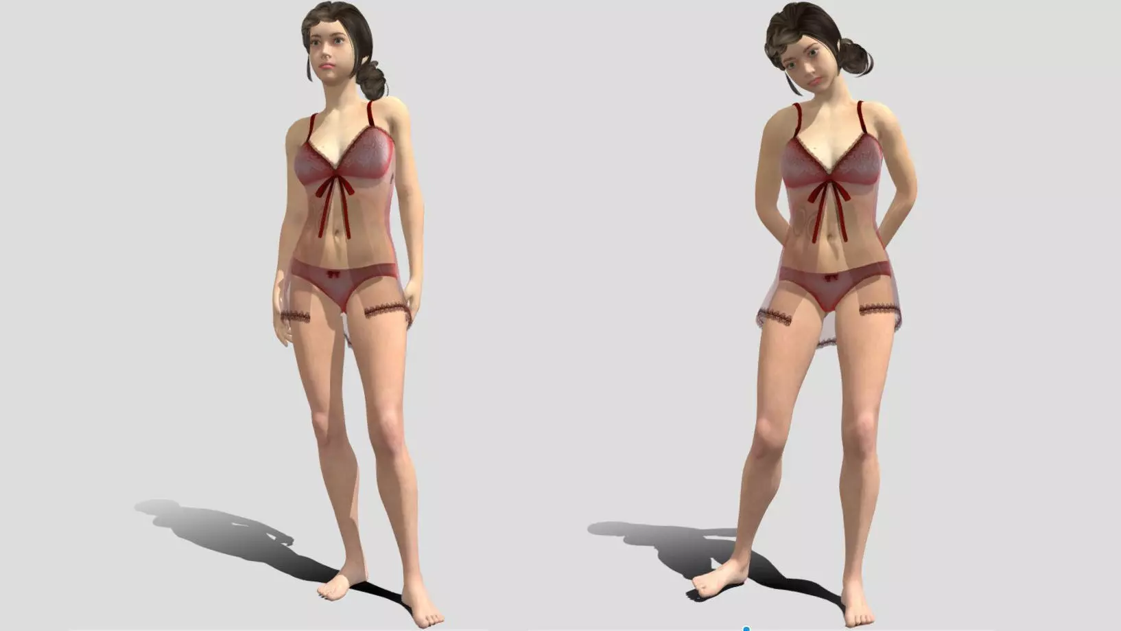 young girl 3D model