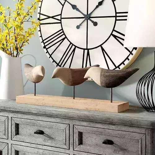 Denya Traditional Wood Bird Sculpture