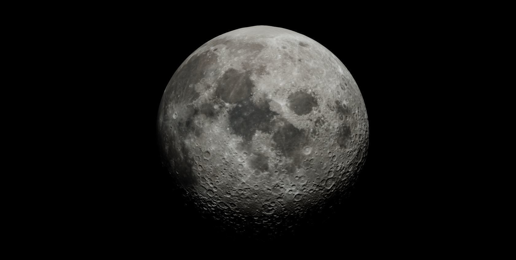 Photorealistic Moon 4k Textures 3D model_6