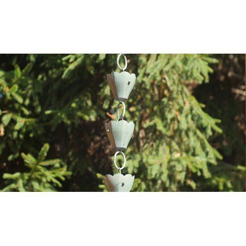 Blue Verde Copper Alldredge Rain Chain 3D model_1