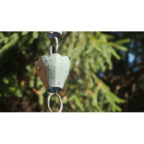 Blue Verde Copper Alldredge Rain Chain 3D model_3