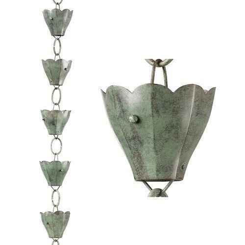 Blue Verde Copper Alldredge Rain Chain 3D model_6