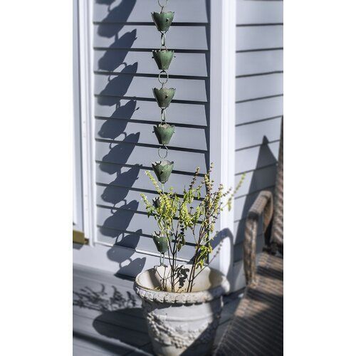 Blue Verde Copper Alldredge Rain Chain 3D model_2