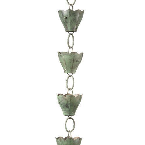Blue Verde Copper Alldredge Rain Chain 3D model_5