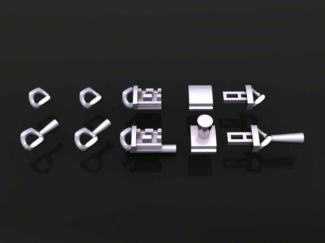 Cuban Chain Bracelet Necklace Link SIZE 7MM Width 3D print model_1