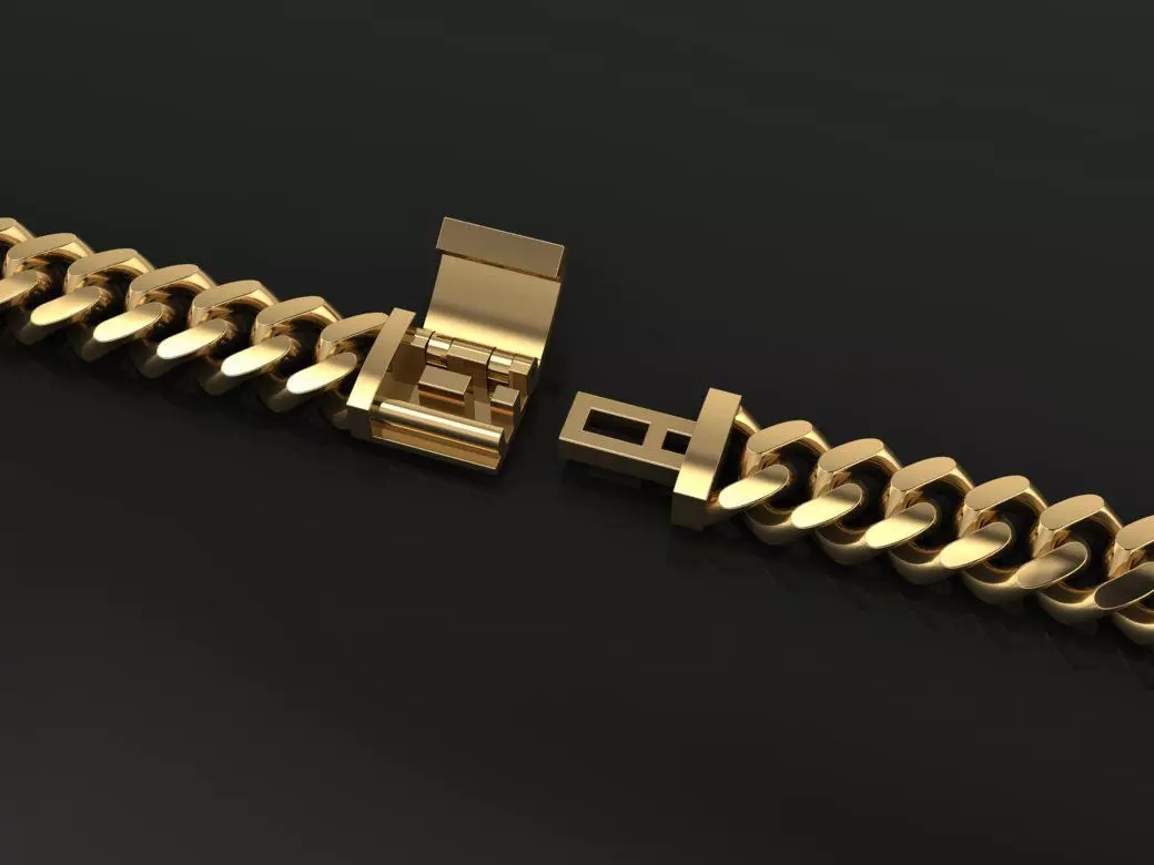 Cuban Chain Bracelet Necklace Link SIZE 7MM Width 3D print model_0