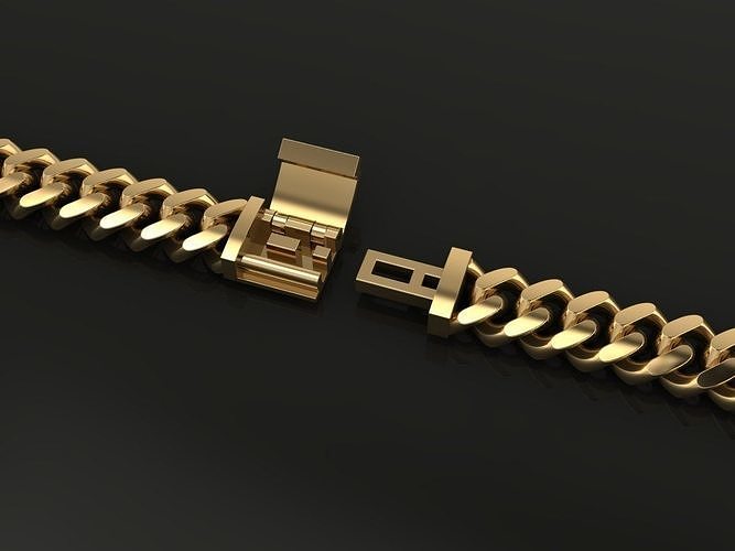 Cuban Chain Bracelet Necklace Link SIZE 7MM Width 3D print model
