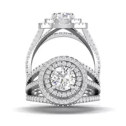 Double halo ring - JF046