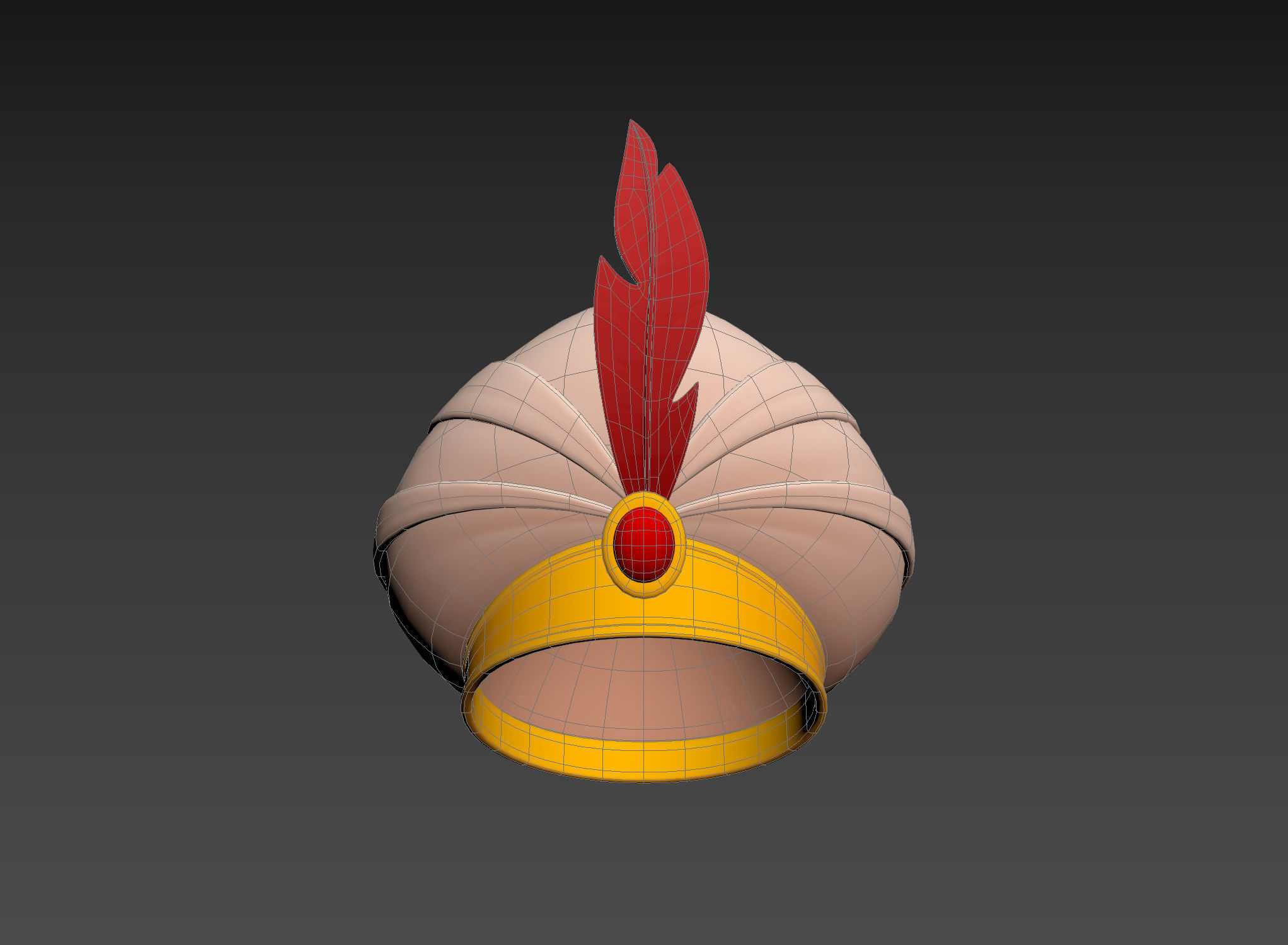 Sultan Hat 3D model_14