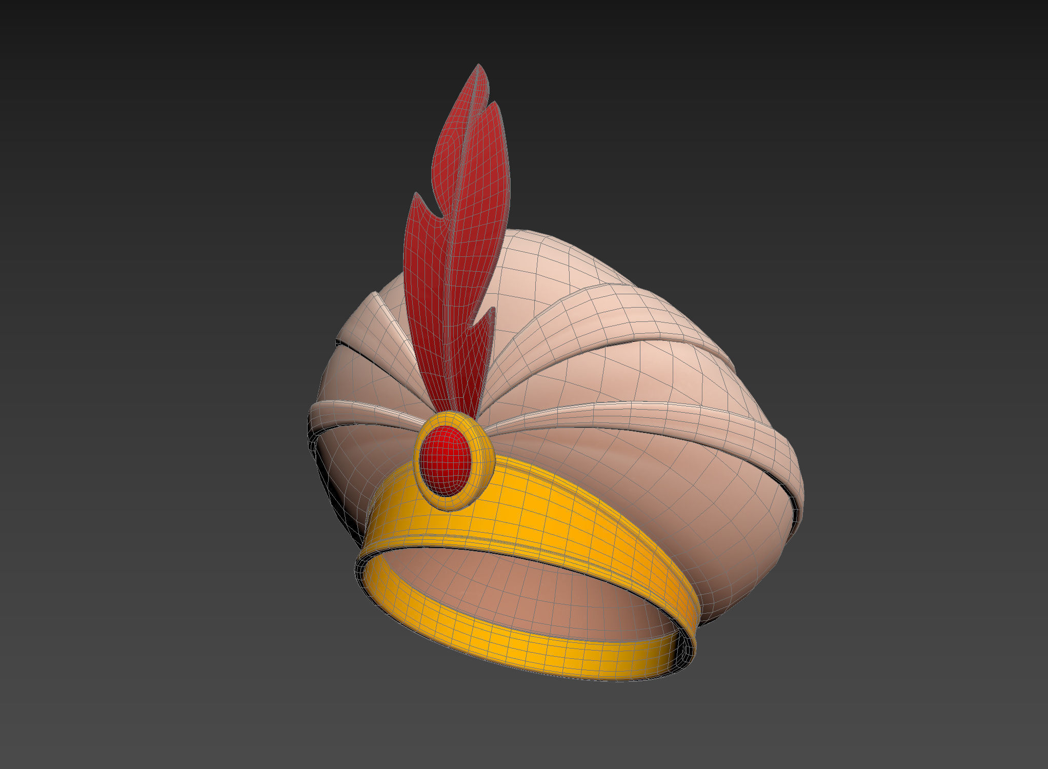 Sultan Hat 3D model_13