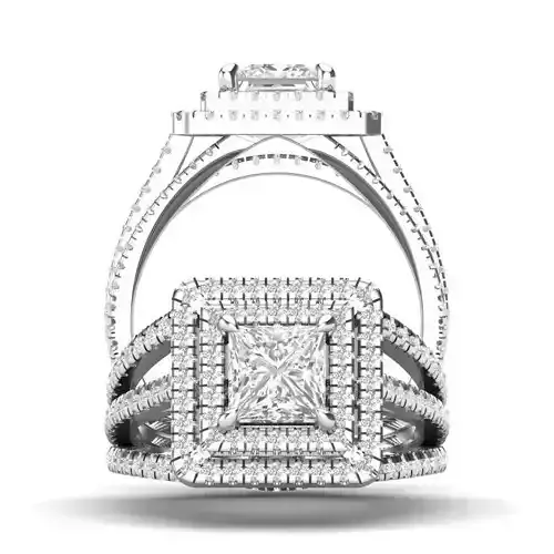 Double halo ring - JF049