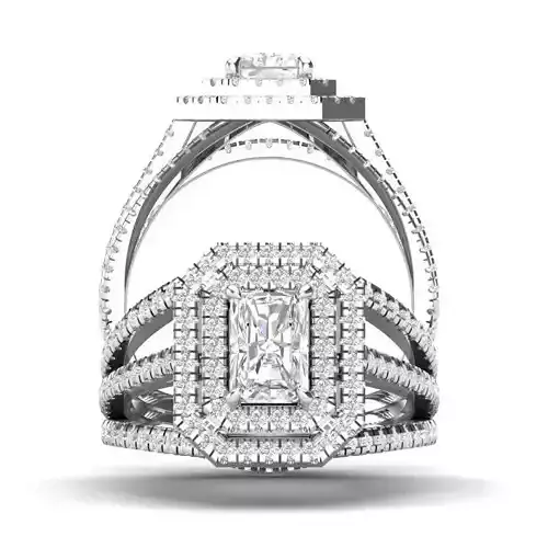 Double halo ring - JF050