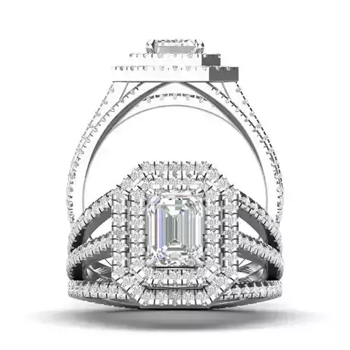 Double halo ring - JF051