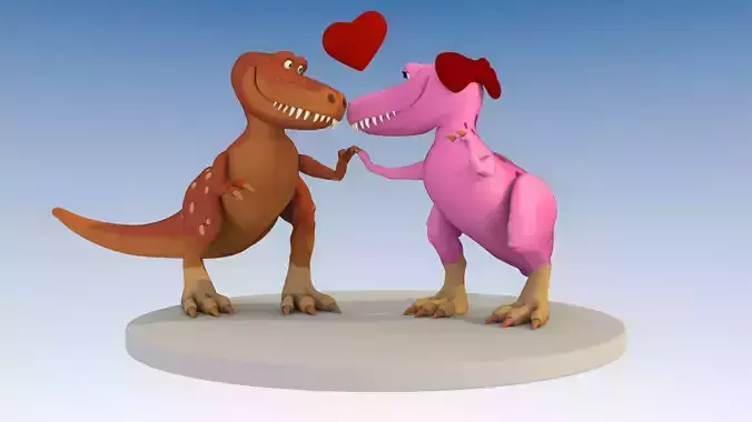 Cartoon T-Rex Dinosaur