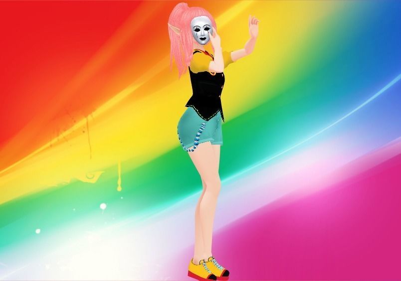 clown Elf  Low-poly 3D model_7